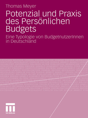 cover image of Potenzial und Praxis des Persönlichen Budgets